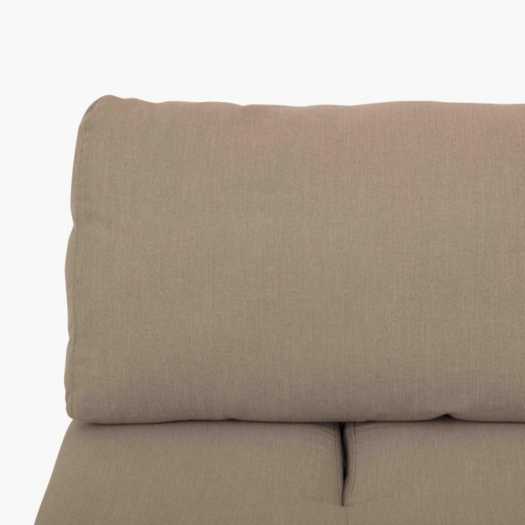 Dallas Fabric 1-Seater Armless Sofa - Beige