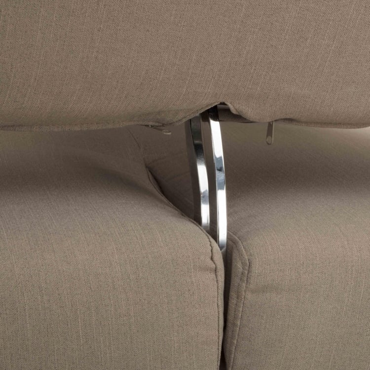 Dallas Fabric 1-Seater Armless Sofa - Beige