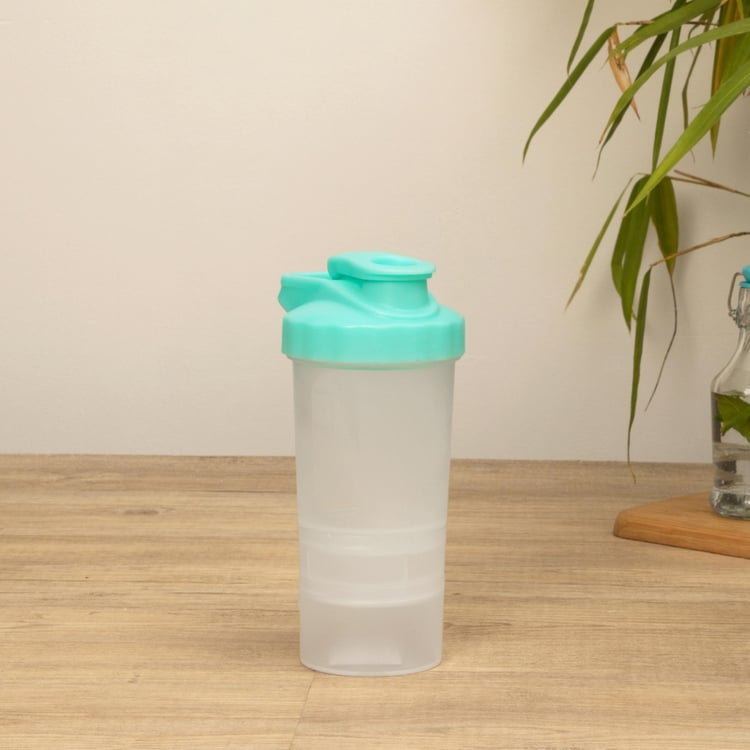 Atlantis-Syria Solid Bottles - Plastic -400ml -Container 7 cm L x 7 cm W x 5 cm HBottle 11 cm L x 22.5 cm H -Blue