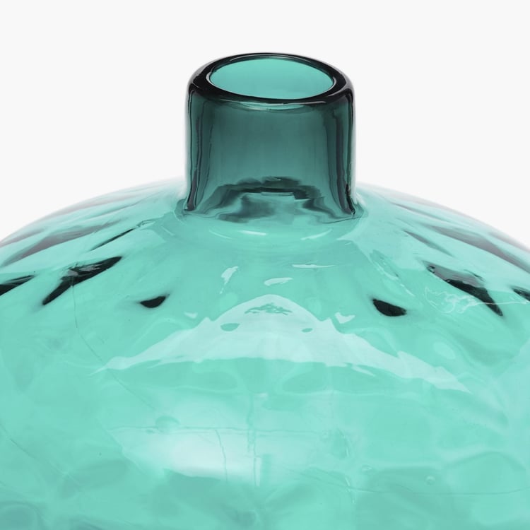 Splendid Volcano Textured Round Glass Vase