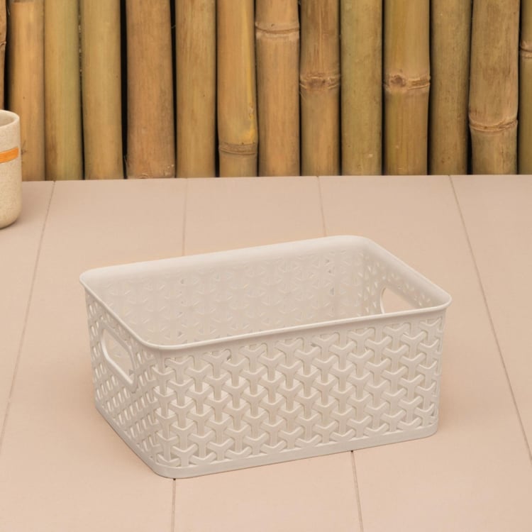 HUDSON Textured Rectangular Open Storage Container