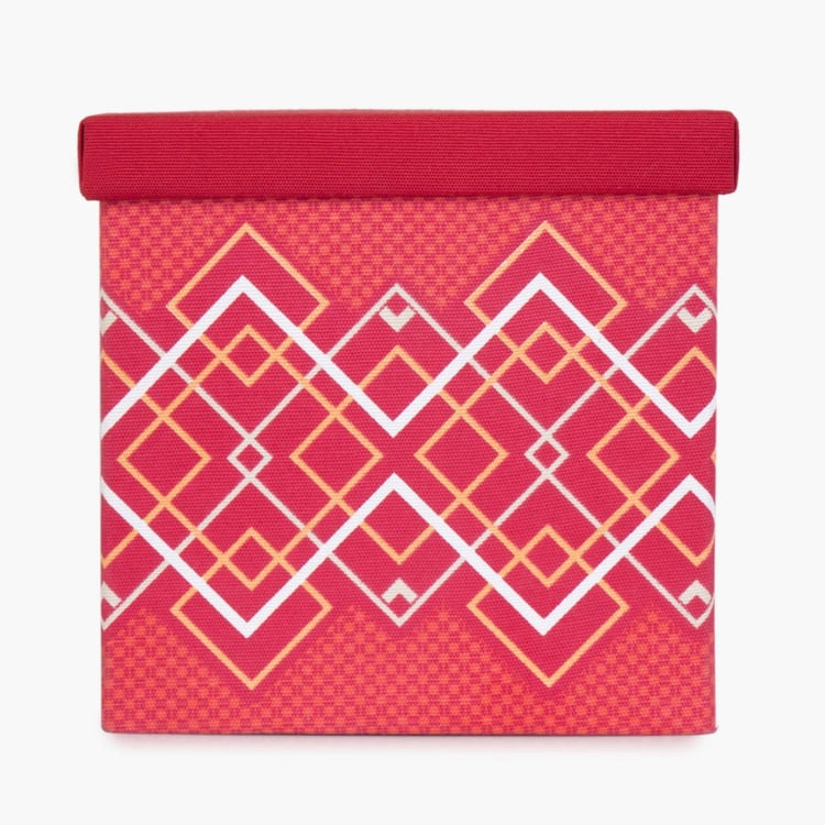 HUDSON Printed Laundry Basket With Lid