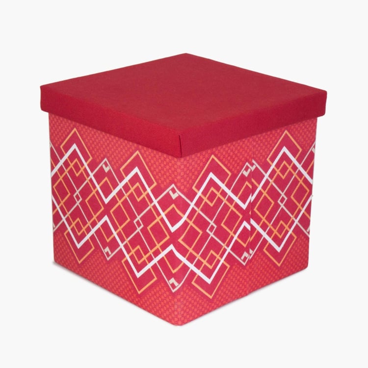 HUDSON Printed Laundry Basket With Lid