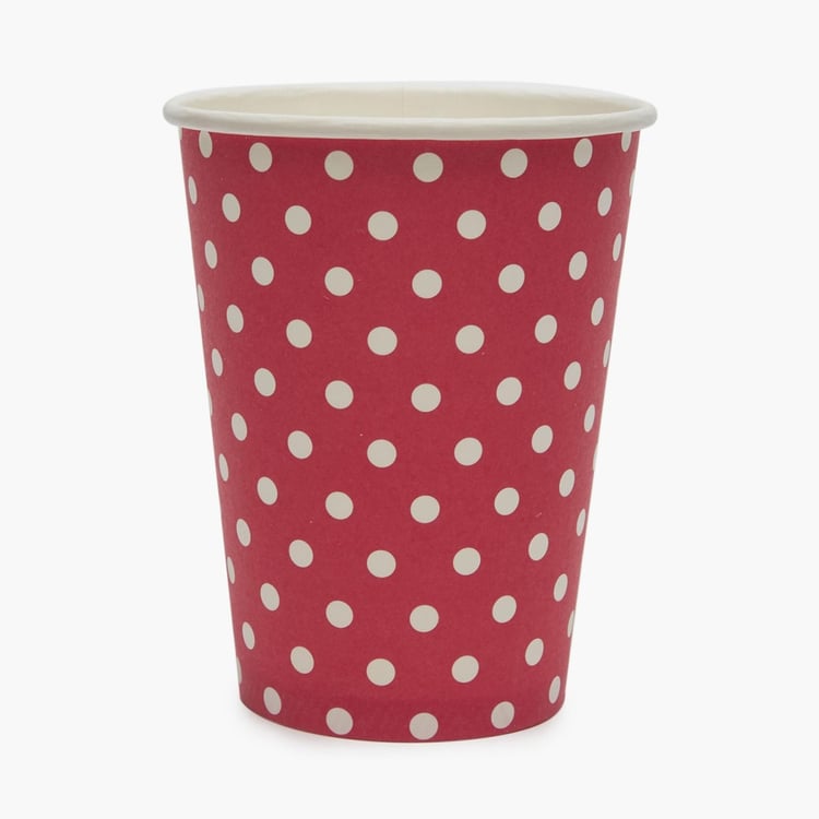 Bakers Pride Polka-Dot Print Paper Tumblers - Set of 15