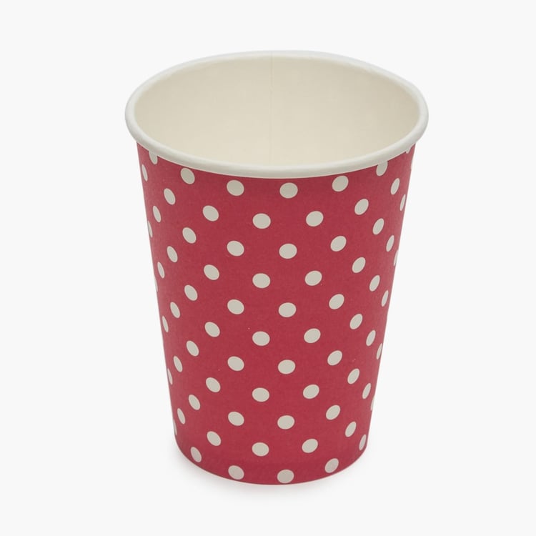 Bakers Pride Polka-Dot Print Paper Tumblers - Set of 15