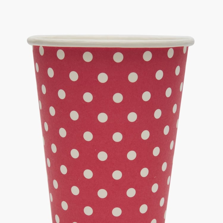 Bakers Pride Polka-Dot Print Paper Tumblers - Set of 15
