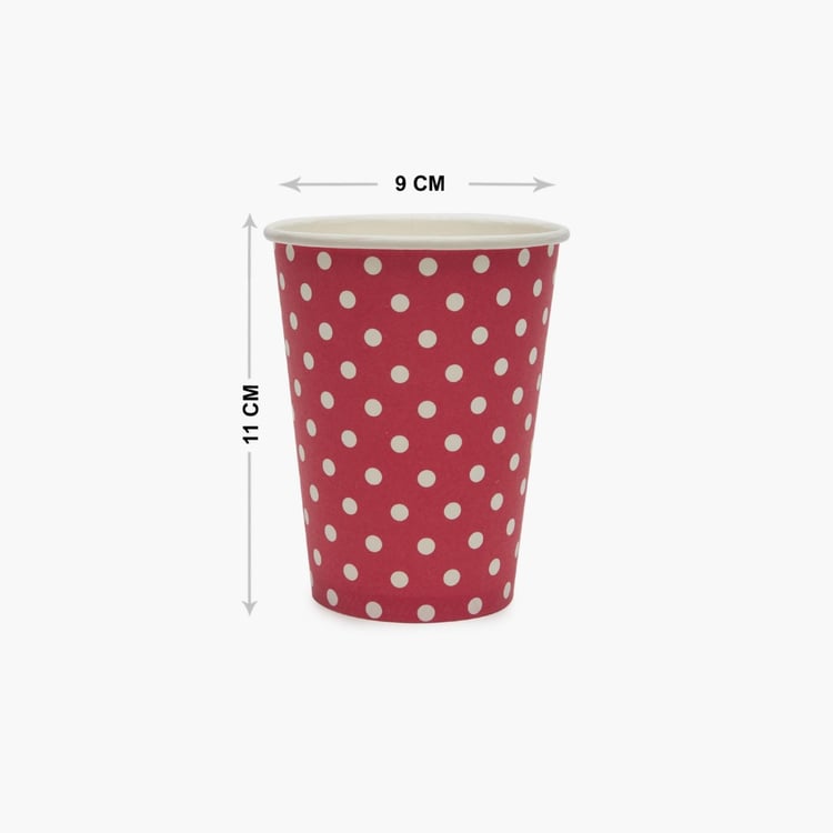 Bakers Pride Polka-Dot Print Paper Tumblers - Set of 15