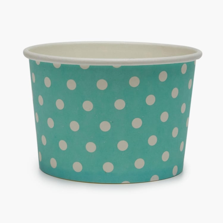 Bakers Pride Polka-Dot Print Paper Bowls - Set of 5