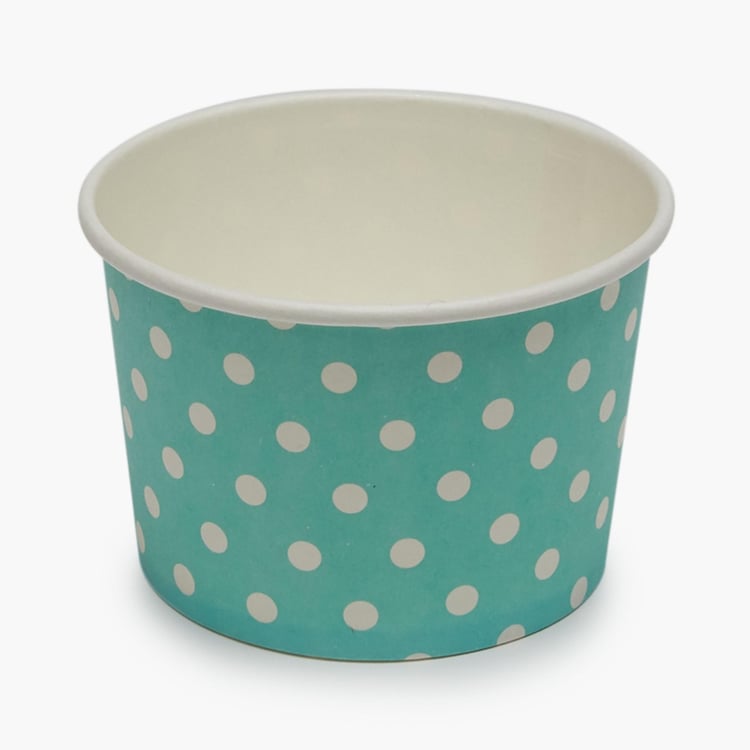 Bakers Pride Polka-Dot Print Paper Bowls - Set of 5