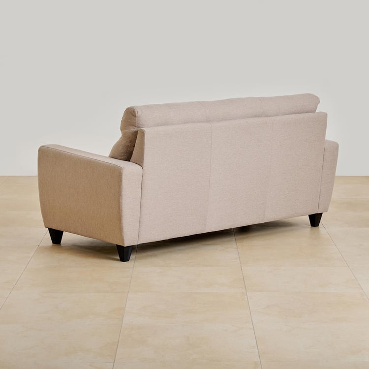 Helios Emily Fabric 3-Seater Sofa - Beige