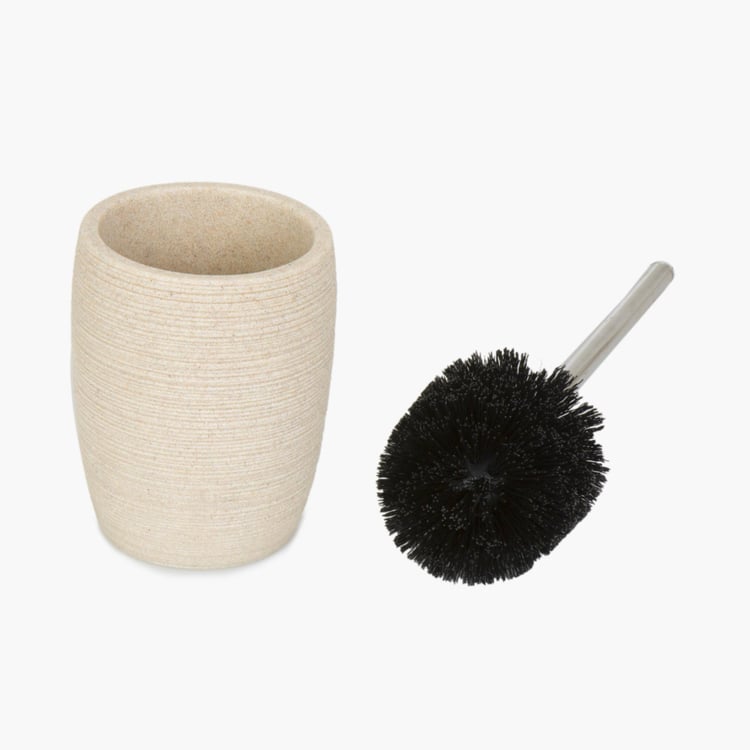 Marshmallow Toilet Brush with Polyresin Holder