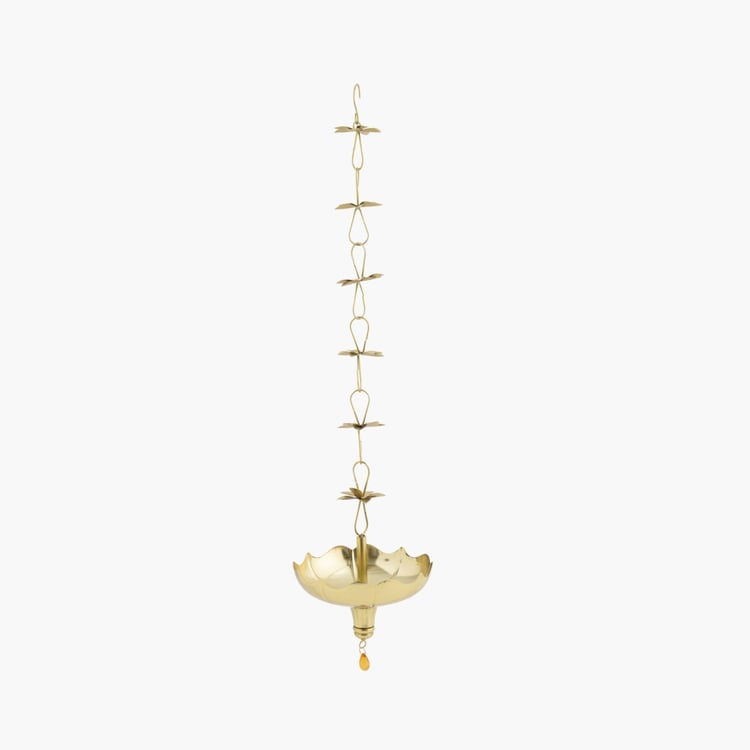 Majestic - Gold Floral Chain Decor Hanging Lotus