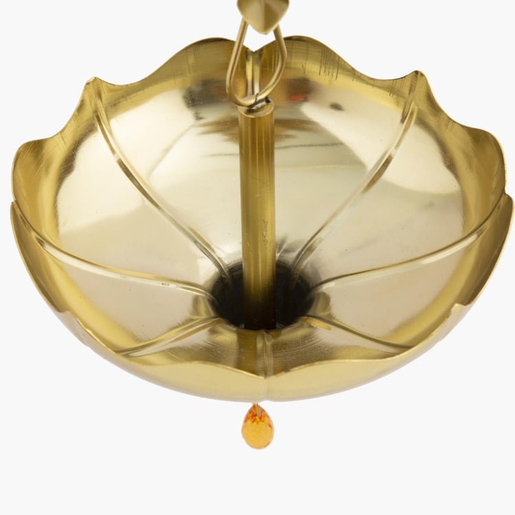 Majestic - Gold Floral Chain Decor Hanging Lotus