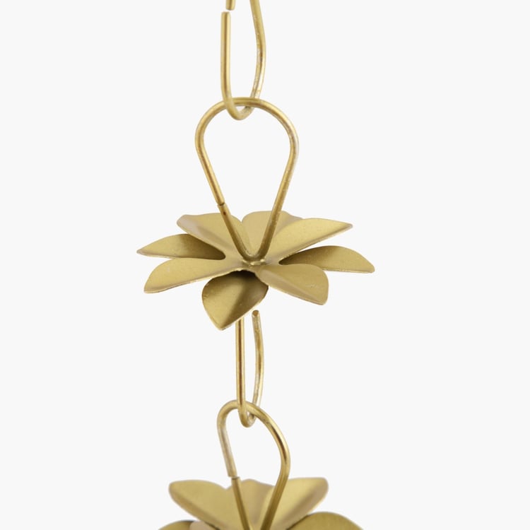 Majestic - Gold Floral Chain Decor Hanging Lotus