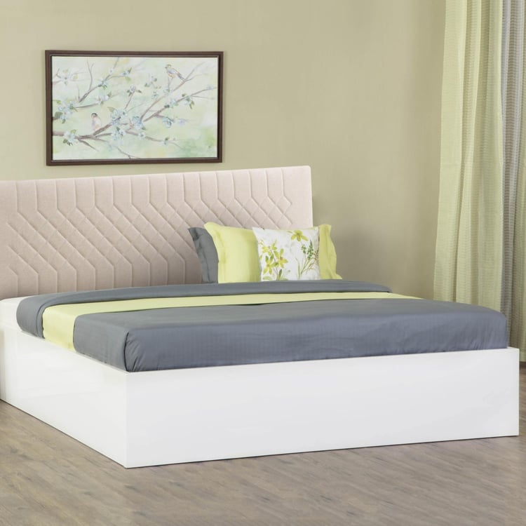 Buy Alaska Box Storage King Size Bed 39 x 188 x 200 cm from Home