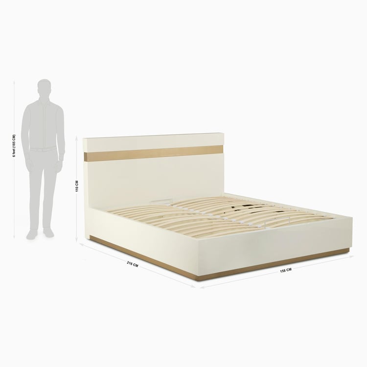 Phoenix Queen-Size Bed With Hydraulic Storage - 110 x 158 x 216 cm
