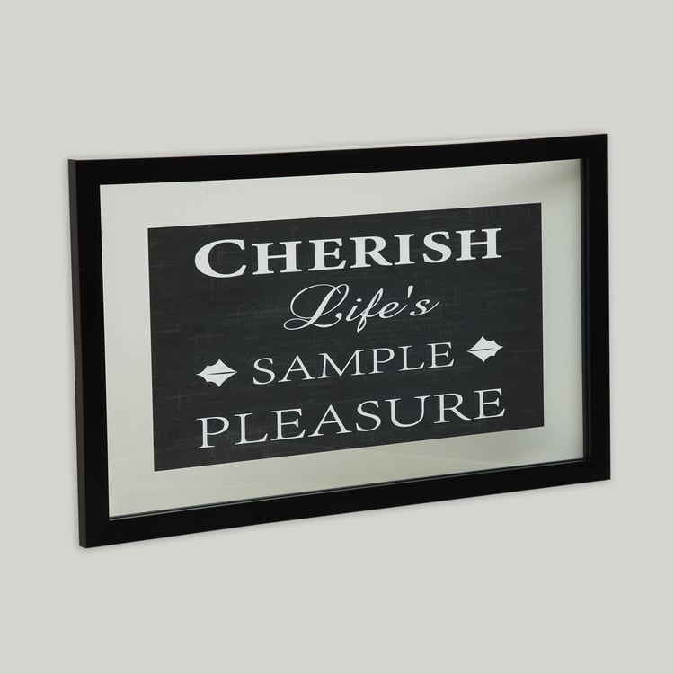 Axiom Black Printed Wooden Picture Frame - 30x50cm