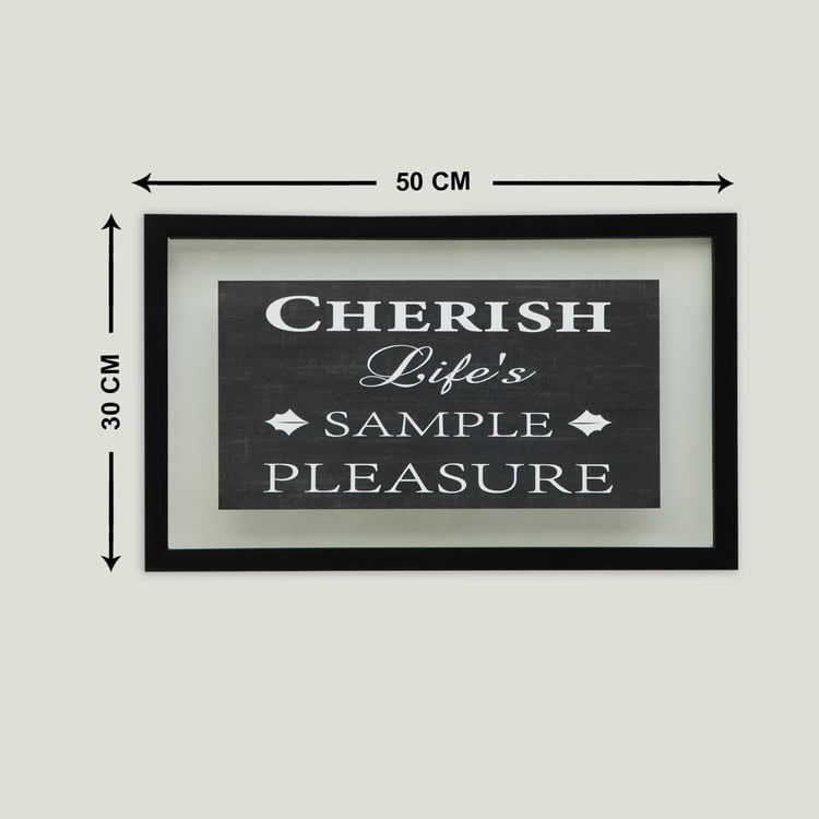 Axiom Black Printed Wooden Picture Frame - 30x50cm