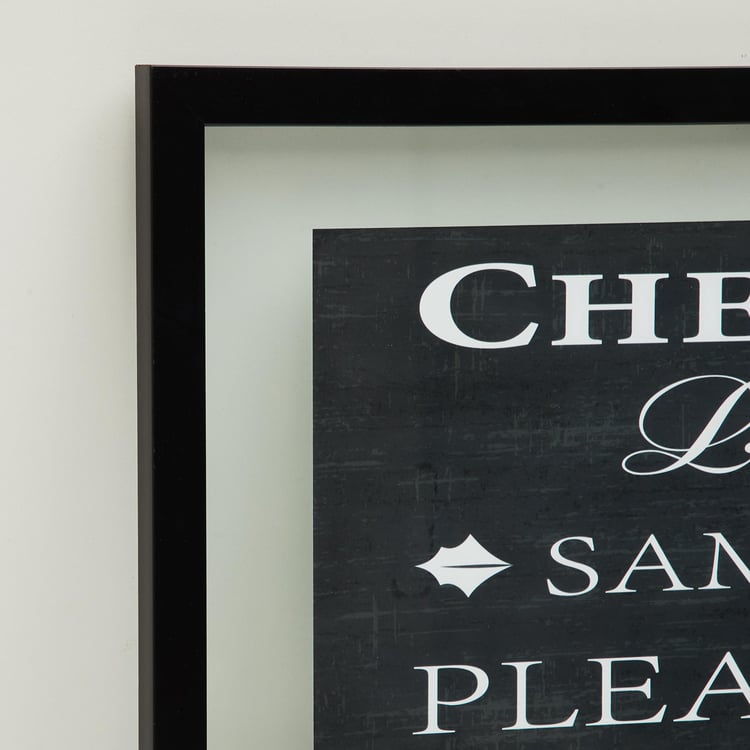 Axiom Black Printed Wooden Picture Frame - 30x50cm