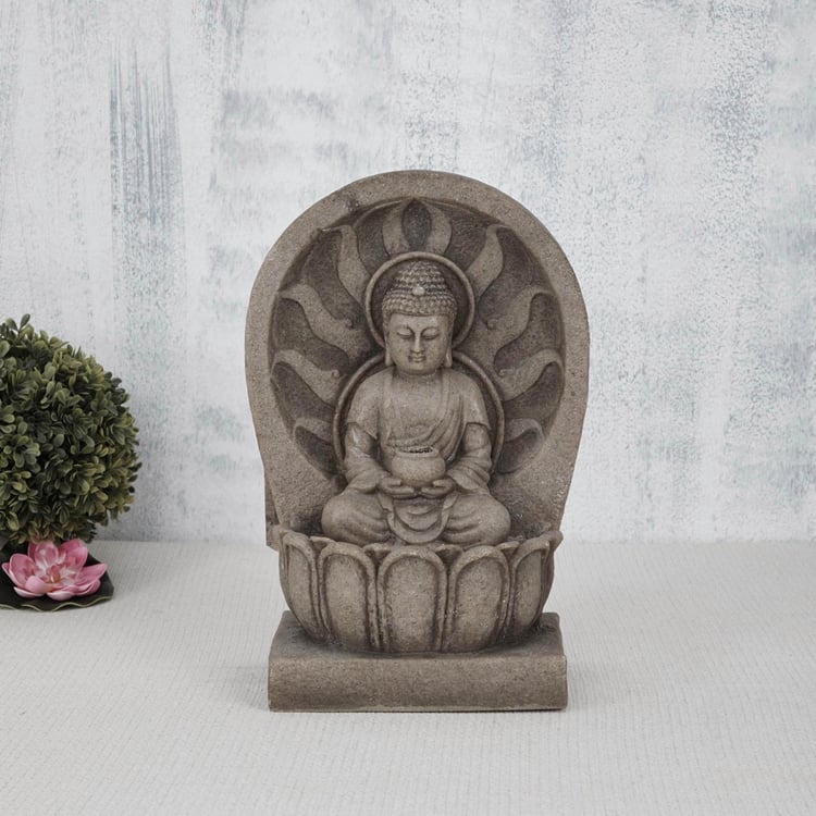 Alpine Stoneware Buddha Fountain - 24x18.5x35.5cm