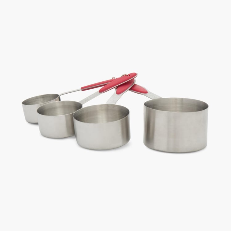 Rosemary Solid  Measuring Cups - Stainless Steel - Medium Measuring Cup 7 cm x 7 cm x 4 cmLarge Measuring Cup 8 cm x 8 cm x 5.3 cmExtra Small Measuring Cup 6 cm x 6 cm x 3.6 cmSmall Measuring Cup 5.3 cm x 5.3 cm x 3 cm -Silver