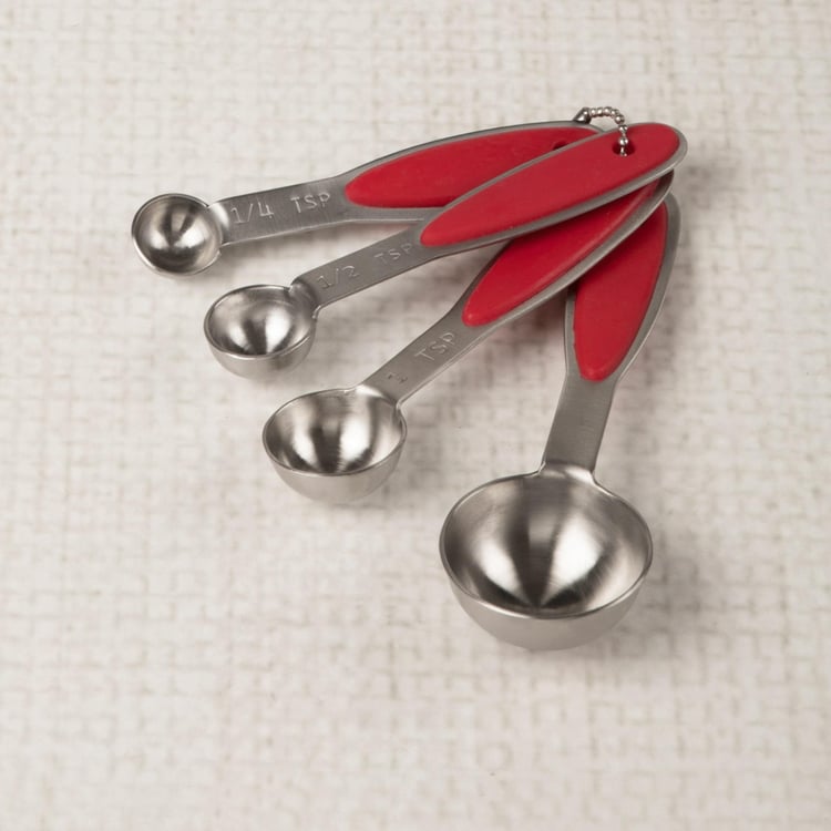 Rosemary Solid Measuring Spoons - Stainless Steel - Measuring Spoons 13 cm x 4 cm -Silver