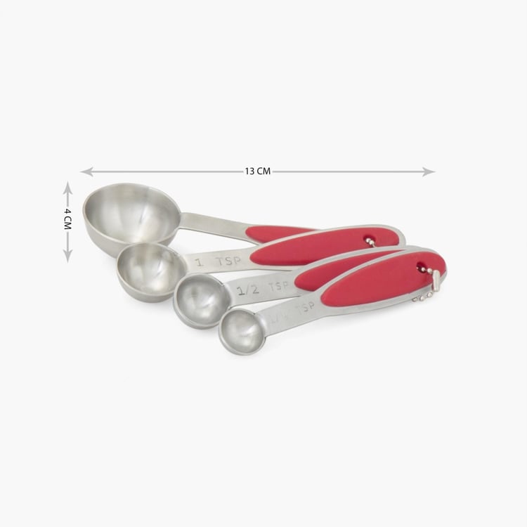 Rosemary Solid Measuring Spoons - Stainless Steel - Measuring Spoons 13 cm x 4 cm -Silver