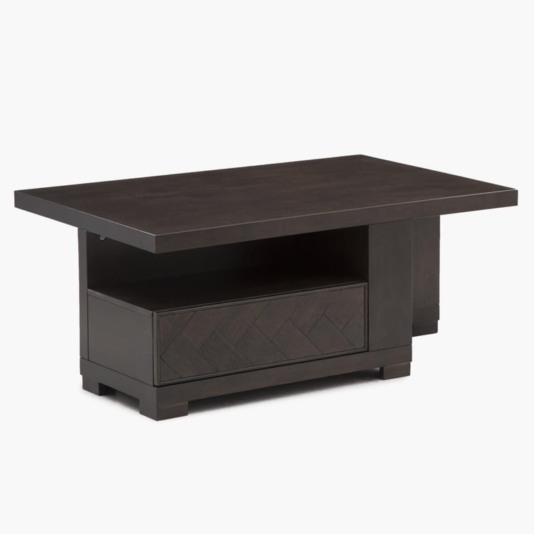 Petals Coffee Table With Drawer and Two Stools With Storage
