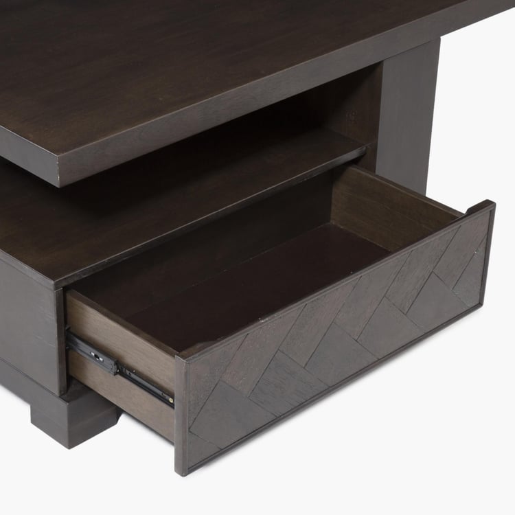 Petals Coffee Table With Drawer and Two Stools With Storage