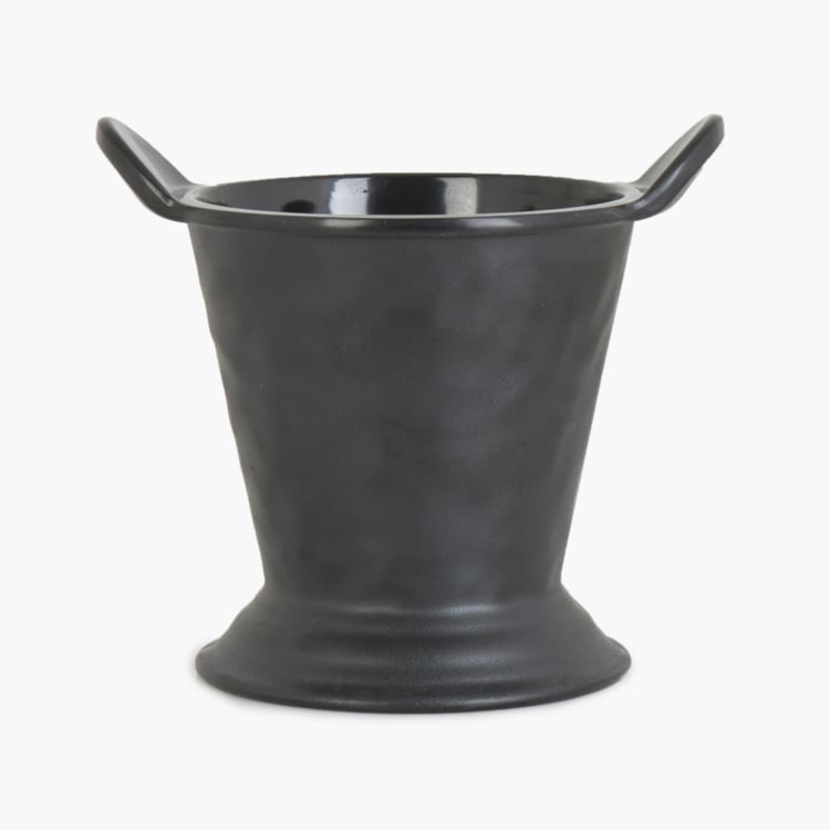 Silvano India Serving Black Melamine Solid Bucket - 11x13cm