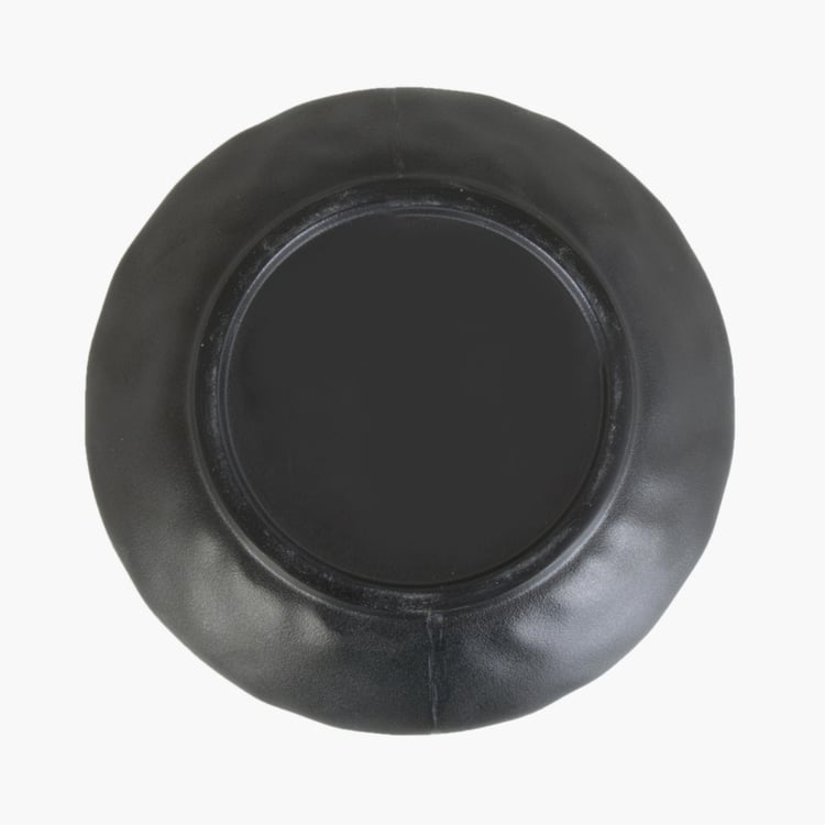 Silvano India Serving Black Melamine Solid Handi - 12x6.5cm