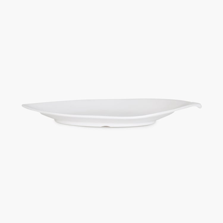 Silvano - India Serving Solid Platters - Melamine - Platter 28 cm x 11.5 cm x 2.5 cm -White -Non-Microwavable