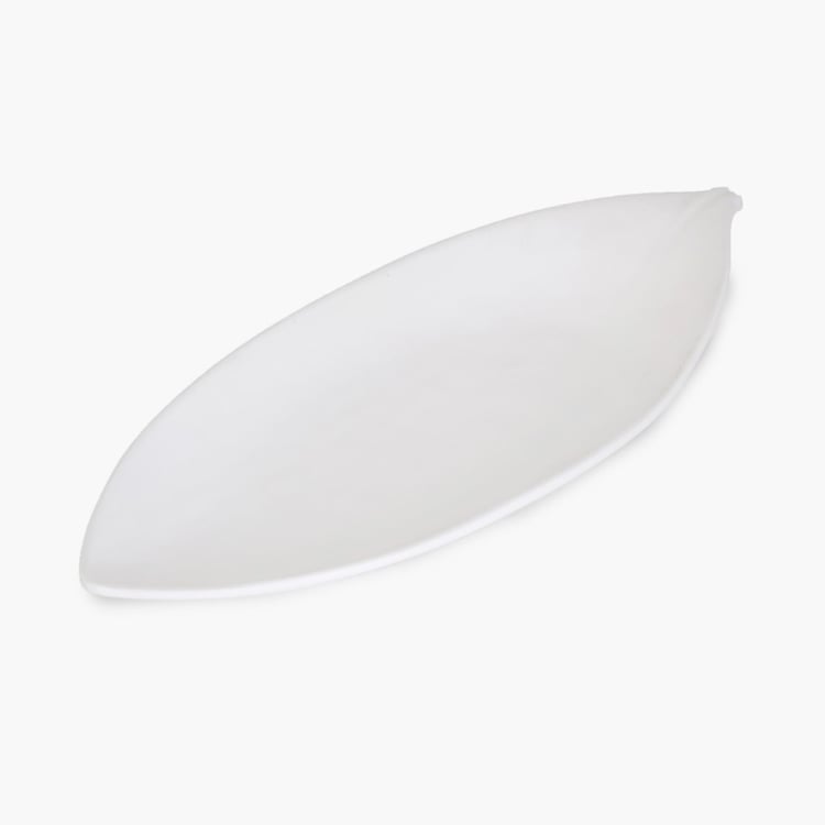 Silvano - India Serving Solid Platters - Melamine - Platter 28 cm x 11.5 cm x 2.5 cm -White -Non-Microwavable