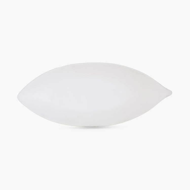 Silvano - India Serving Solid Platters - Melamine - Platter 28 cm x 11.5 cm x 2.5 cm -White -Non-Microwavable