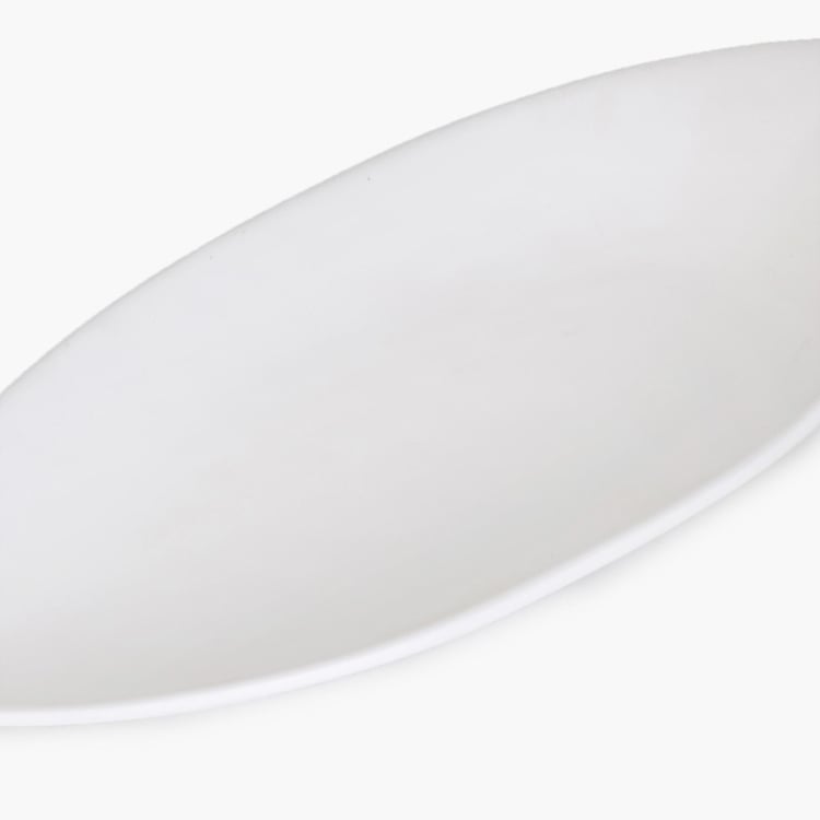 Silvano - India Serving Solid Platters - Melamine - Platter 28 cm x 11.5 cm x 2.5 cm -White -Non-Microwavable