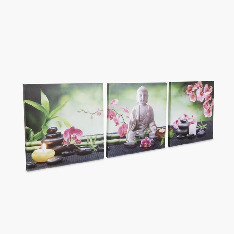 Mezzuna-Spruce Printed Square Picture Frames- Set Of 3 Pcs.