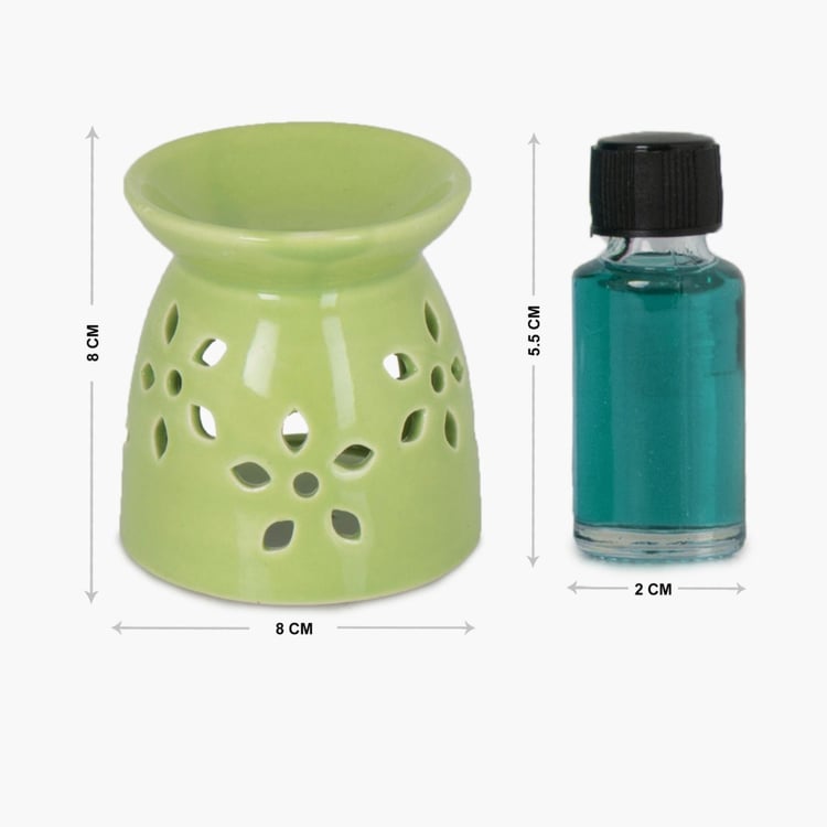 Serene Bouquet Ceramic Burner Set -Set Of 4 Pcs