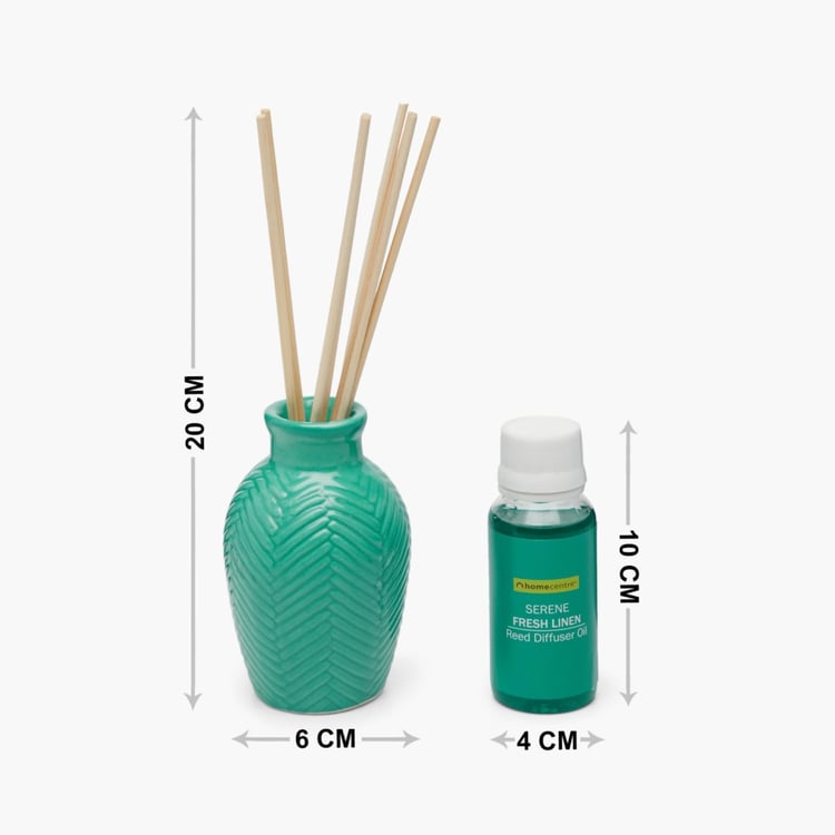 Serene-Bouquet Fresh Linen Reed Diffuser Set- 60 ml.