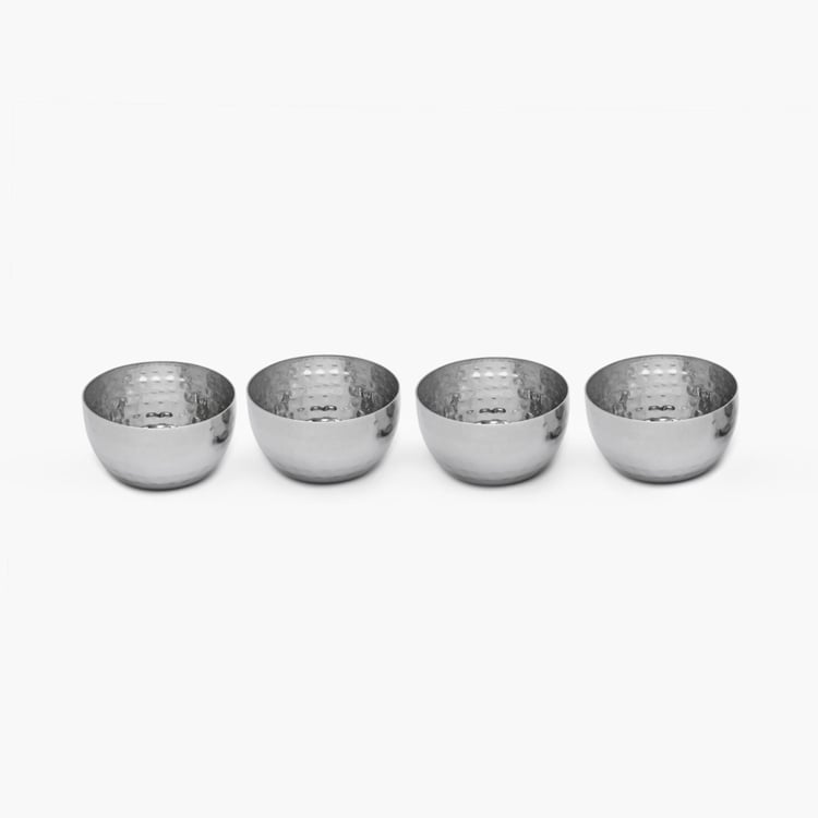 Blaze Set of 4 Stainless Steel Hammered Bowls