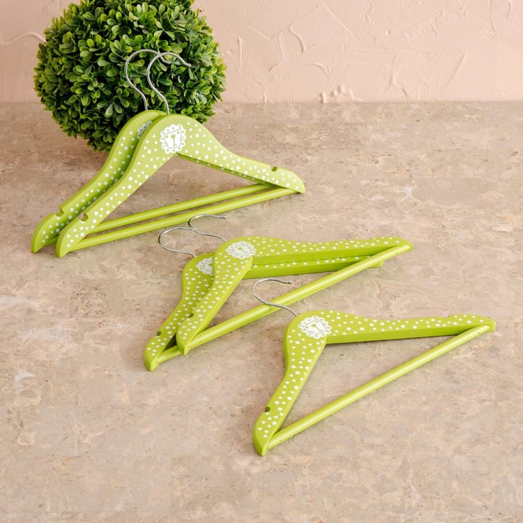 City Goes Wild Kids Wooden Hangers- Set of 5