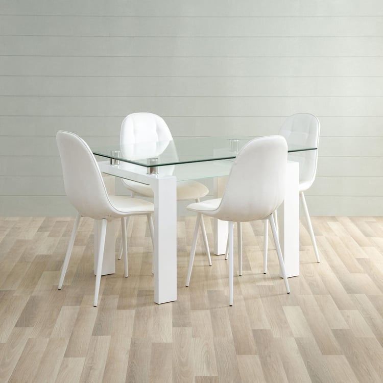 Finn 4-Seater Dining Table without Chairs - White