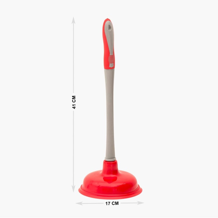 Indus Solid Polypropylene  Plunger  : 17 cm x 17 cm x 41 cm  Red