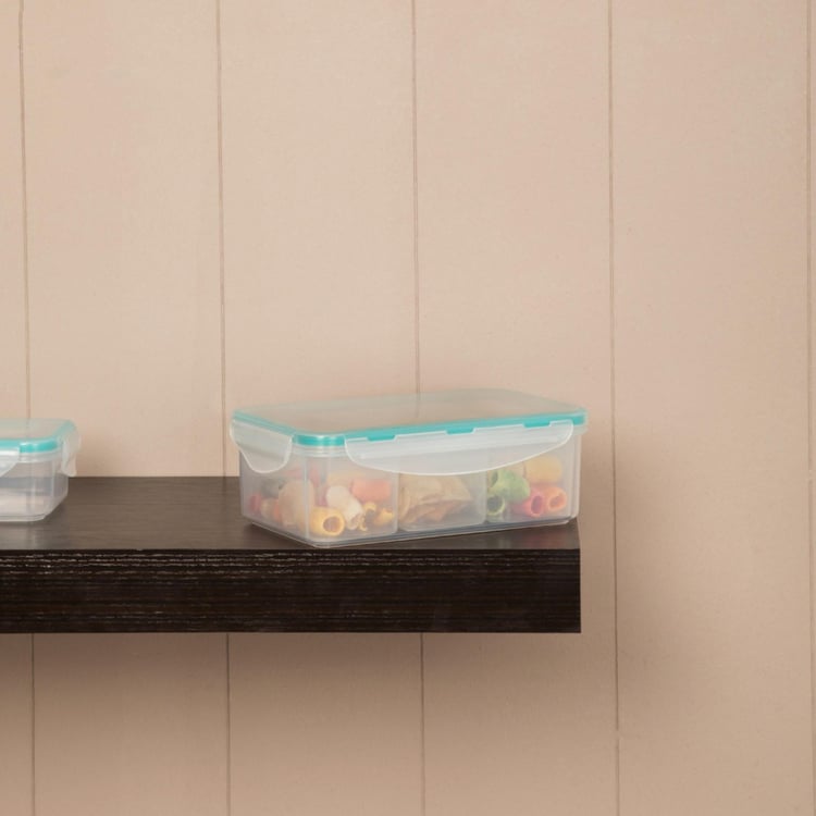 Palestine Canary Transparent Solid Lunch Box With Separators - 800+170ml