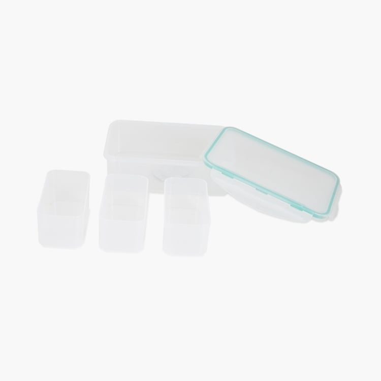 Palestine Canary Transparent Solid Lunch Box With Separators - 800+170ml