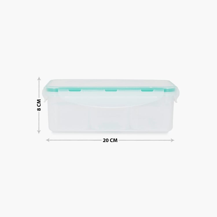 Palestine Canary Transparent Solid Lunch Box With Separators - 800+170ml