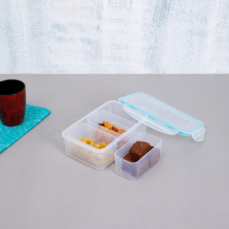 Palestine Canary Transparent Lunch Bo x With Divider - 1150 ml