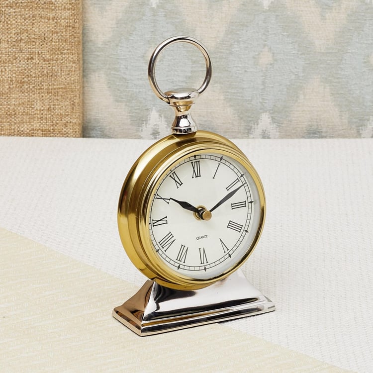 Casablanca Metal Round Table Clock