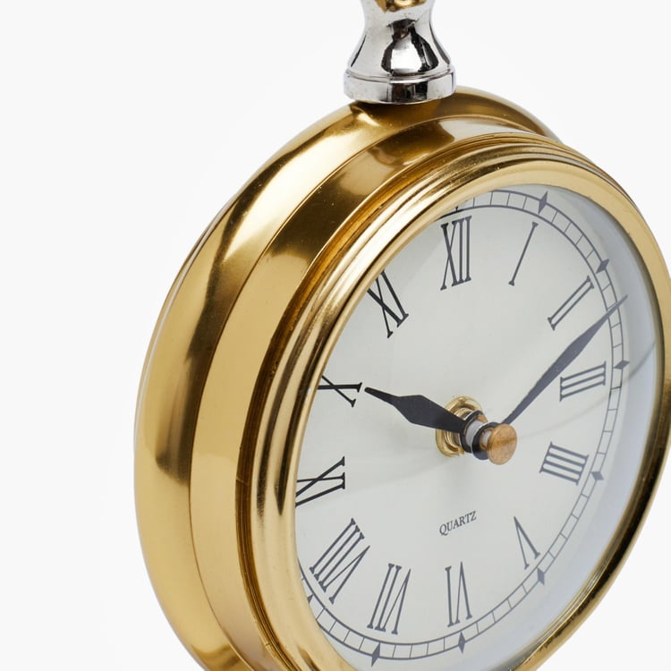 Casablanca Metal Round Table Clock