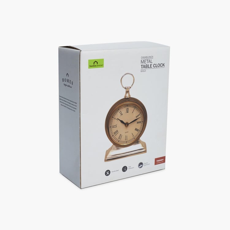 Casablanca Metal Round Table Clock