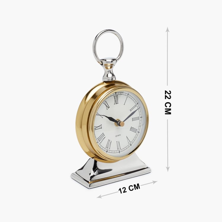 Casablanca Metal Round Table Clock